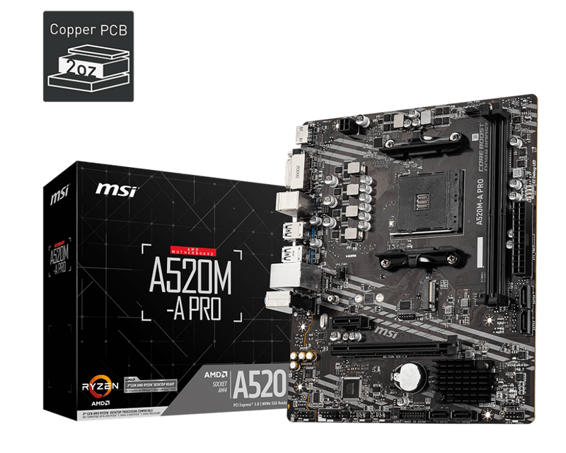 MSI A520M-A PRO AM4 mATX Motherboard