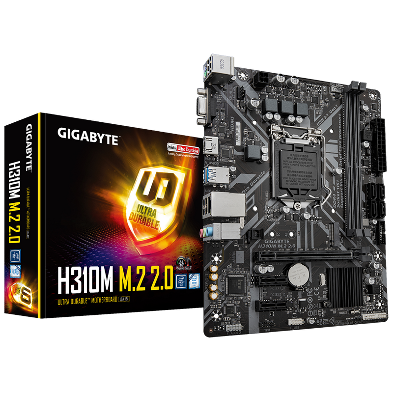 Gigabyte H310M H 2.0 LGA1151 Micro-ATX Motherboard
