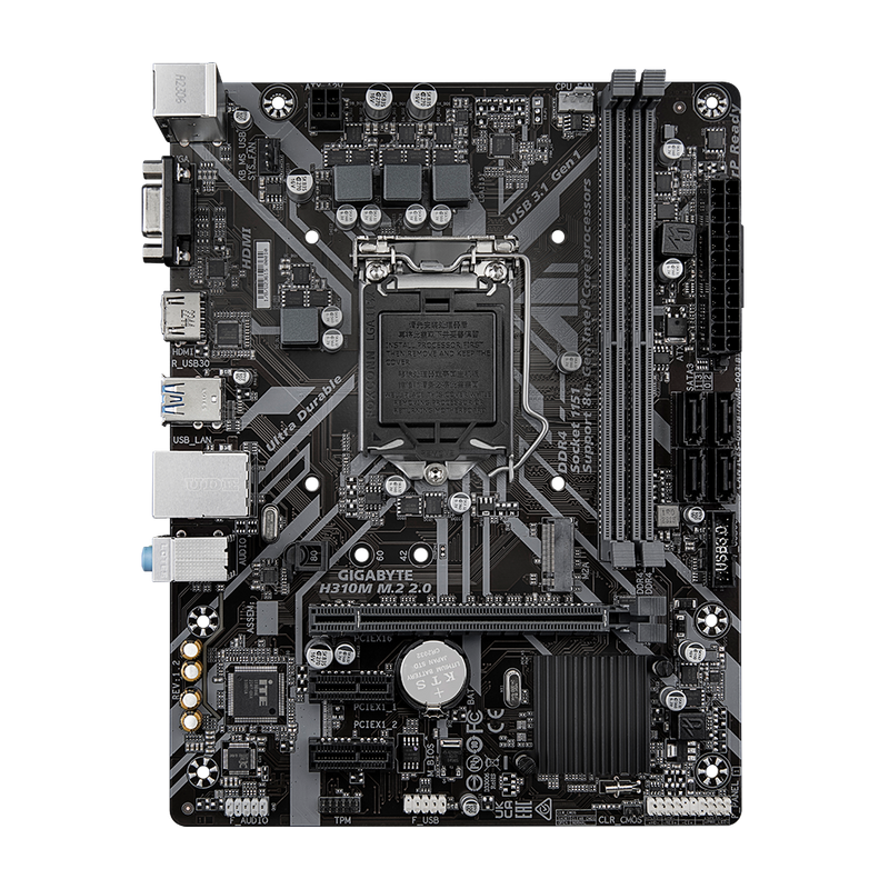 Gigabyte H310M H 2.0 LGA1151 Micro-ATX Motherboard