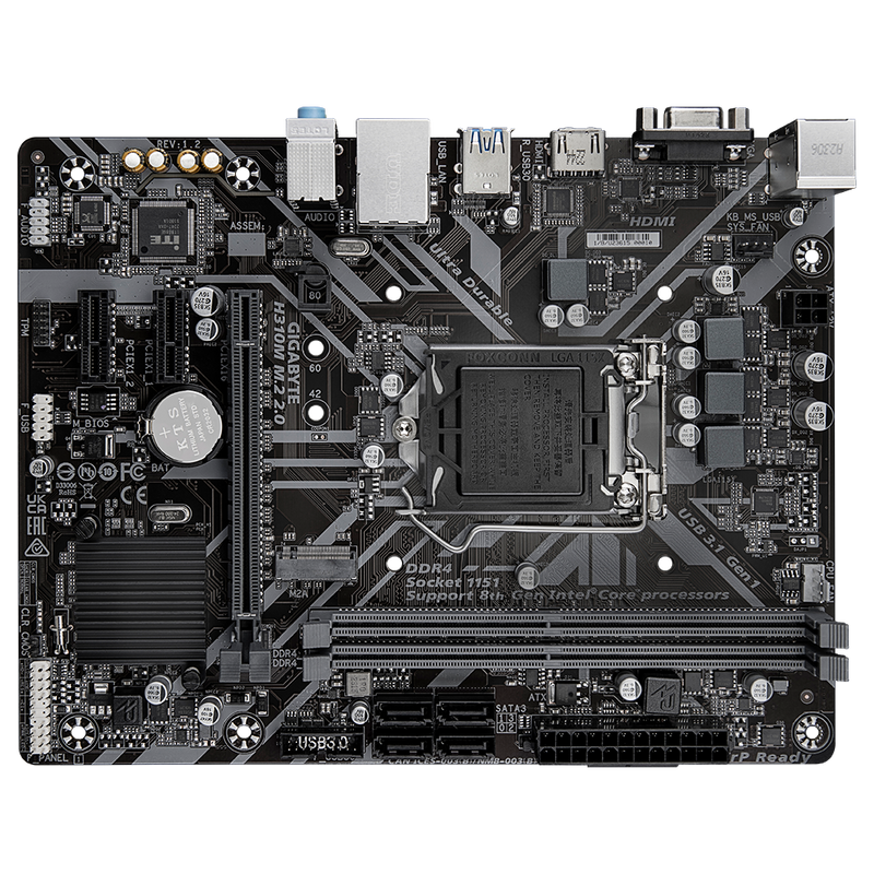 Gigabyte H310M H 2.0 LGA1151 Micro-ATX Motherboard