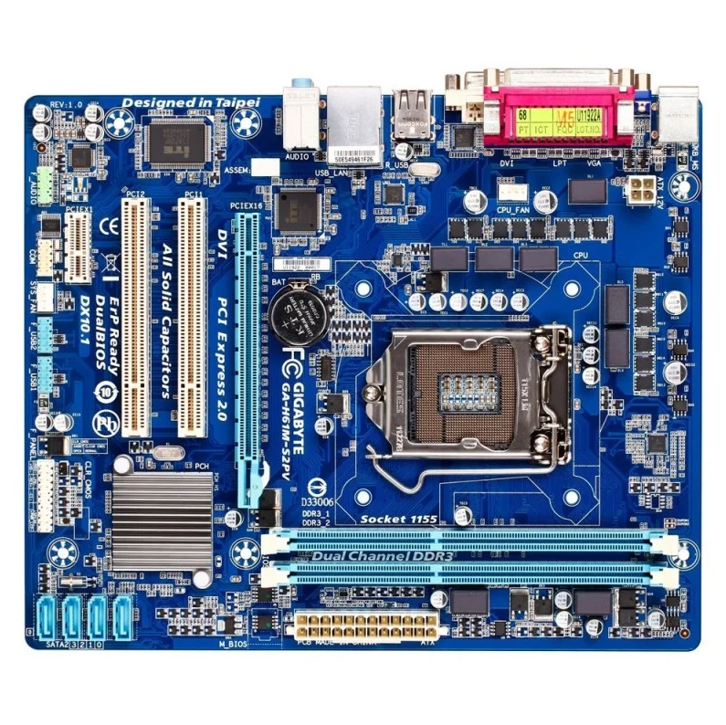 Gigabyte H61 Motherboard For i5-i7 Processor LGA 1155